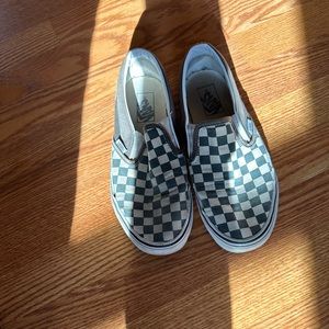 black and white checkered vans